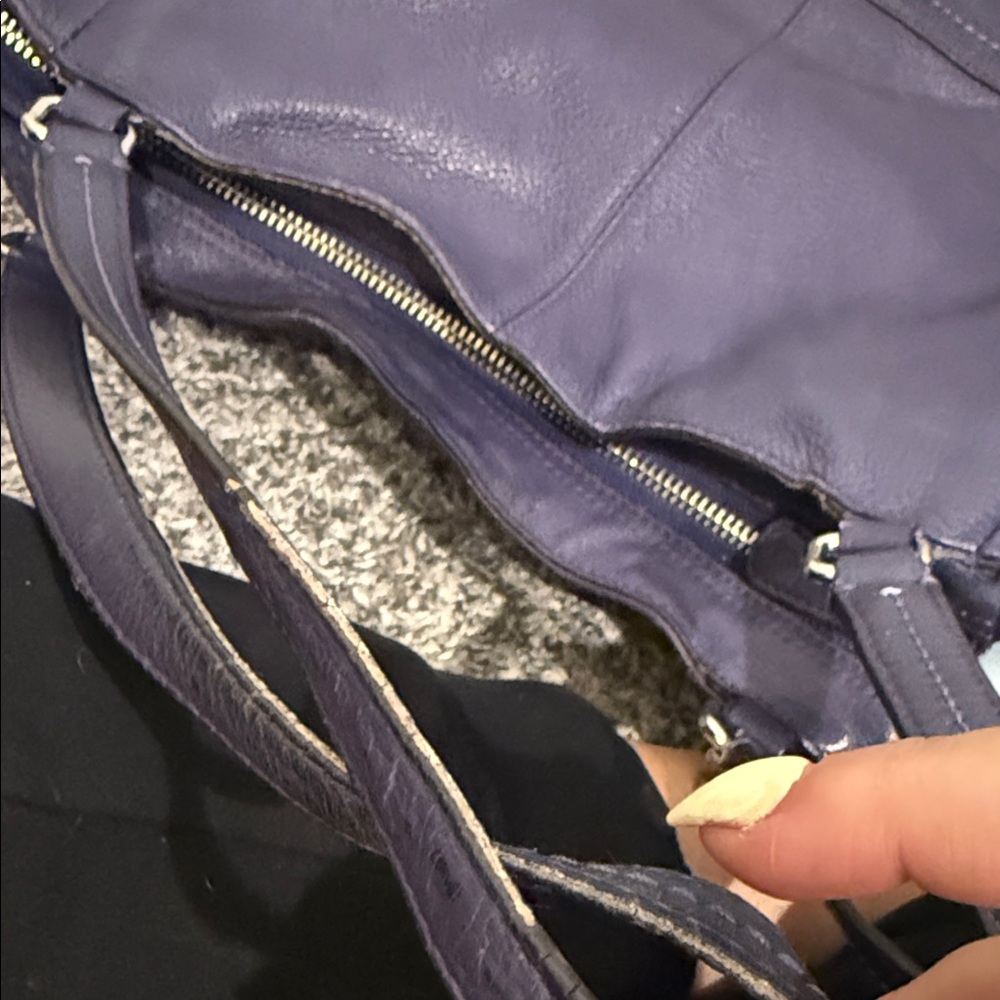 Coach Leather purple Tote Bag - Coach Pebble Leather Shoulder Bag violet - Picture 4 of 9